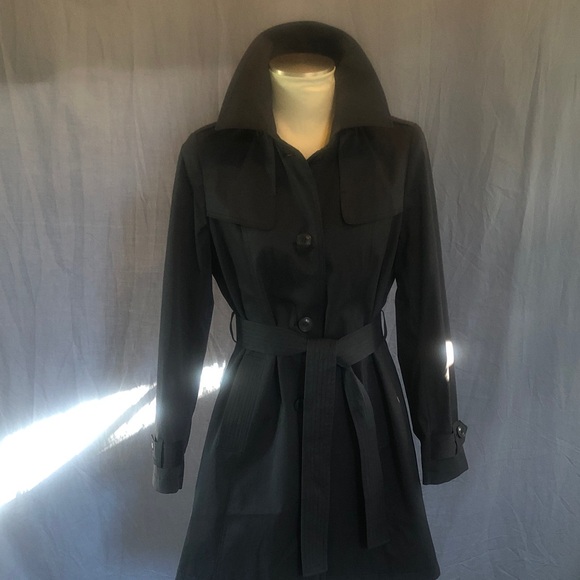 Via Spiga Black Trench Coat (M) - Picture 12 of 12